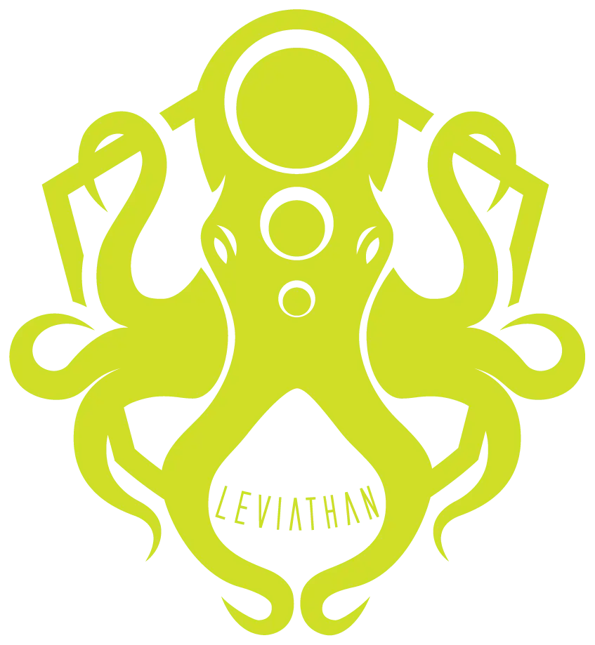 Leviathan Defense logo featuring an octopus design for premium weapon systems and custom firearms.